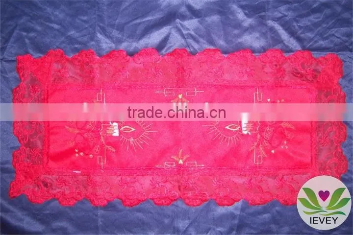 New arrival high quality table cloth embroidered table cloth wedding tablecloth christmas design fabric tablecloth