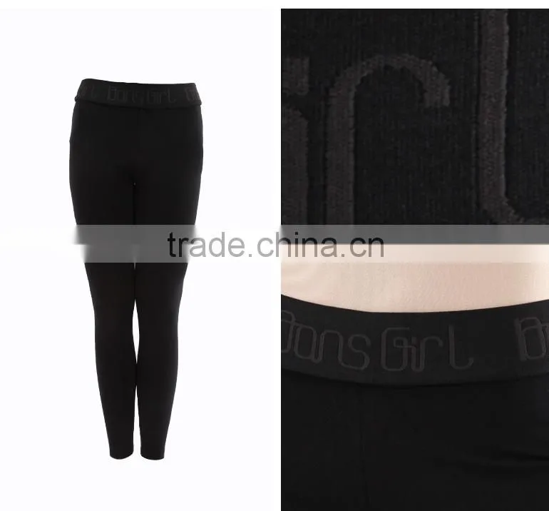 Cotton Lycra Yoga Leggings, Cotton Sport Leggings, Black Dance Leggings