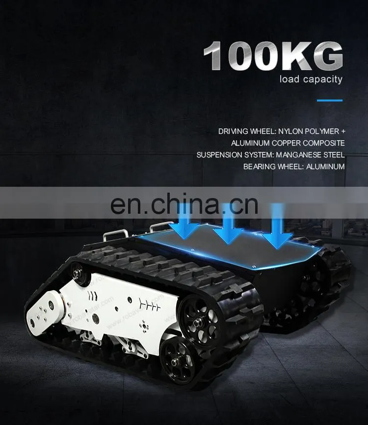 Hot selling AVT-10T rubber crawler robot chassis commercial robot with excellent trafficability and crossing ability