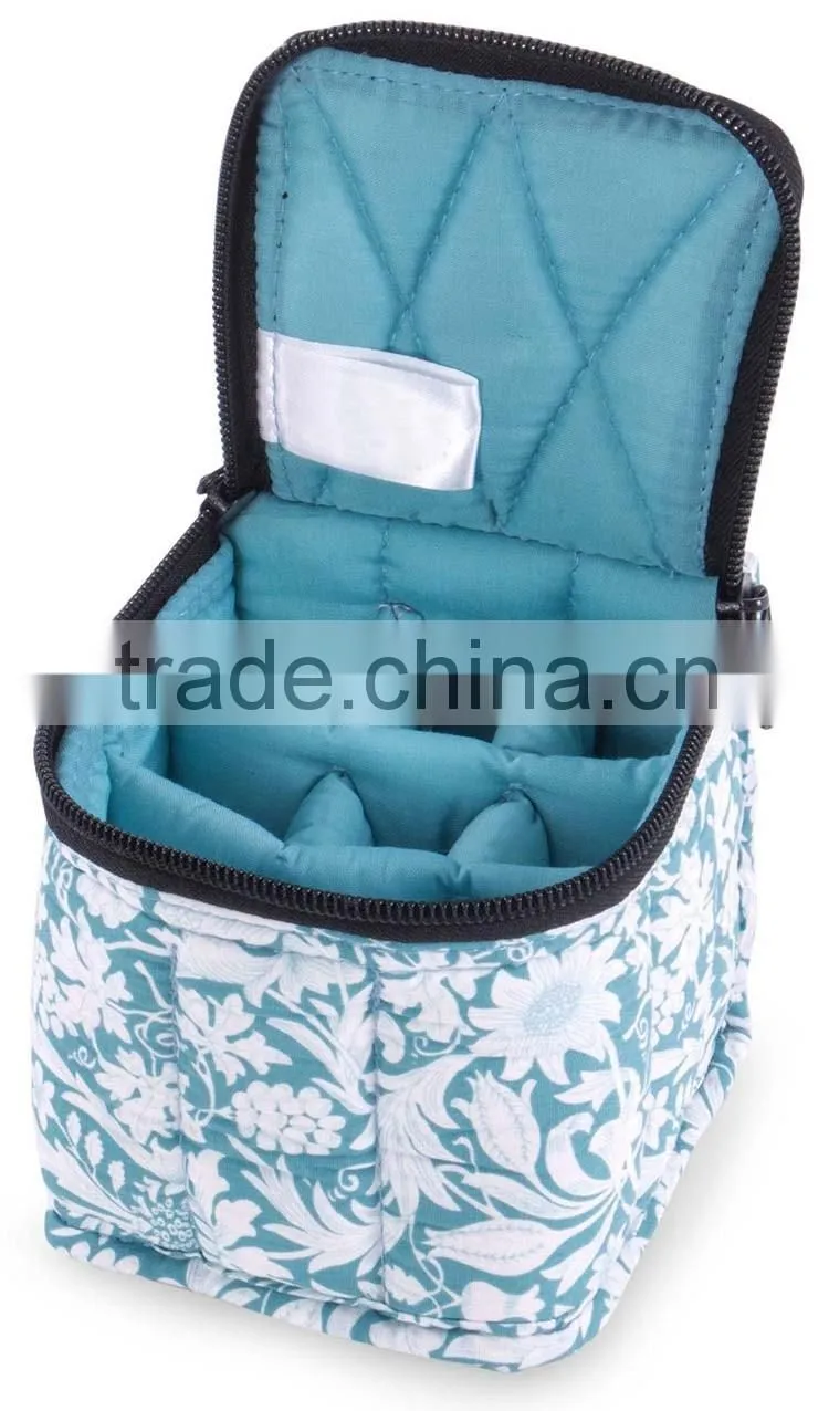 custom make small printed canvas essential oil carrying case, 9bottles popular sell canvas essential oil carry bag for travel
