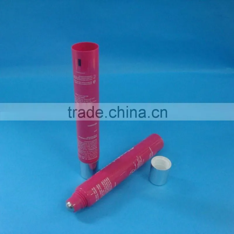 PE tube with metal roll on ball and UV coated screw cap