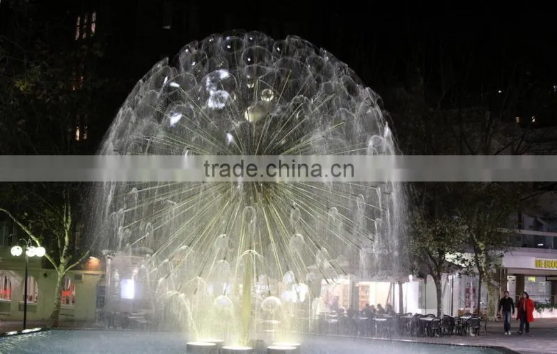 LED light Dandelion fountain with adjustive nozzle sculpture fountain