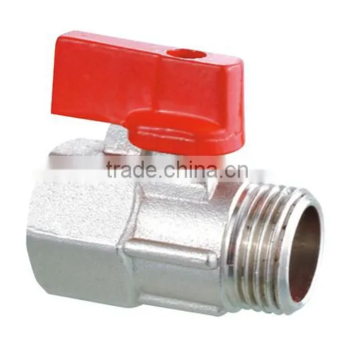 HR2100 brass mini ball valve with short handle