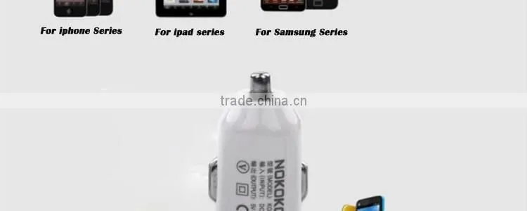Promotional Output DC 5V 2.1A Double Speed Fast Charge Aluminum Alloy Universal Portable Dual USB Car Charger Wholesale