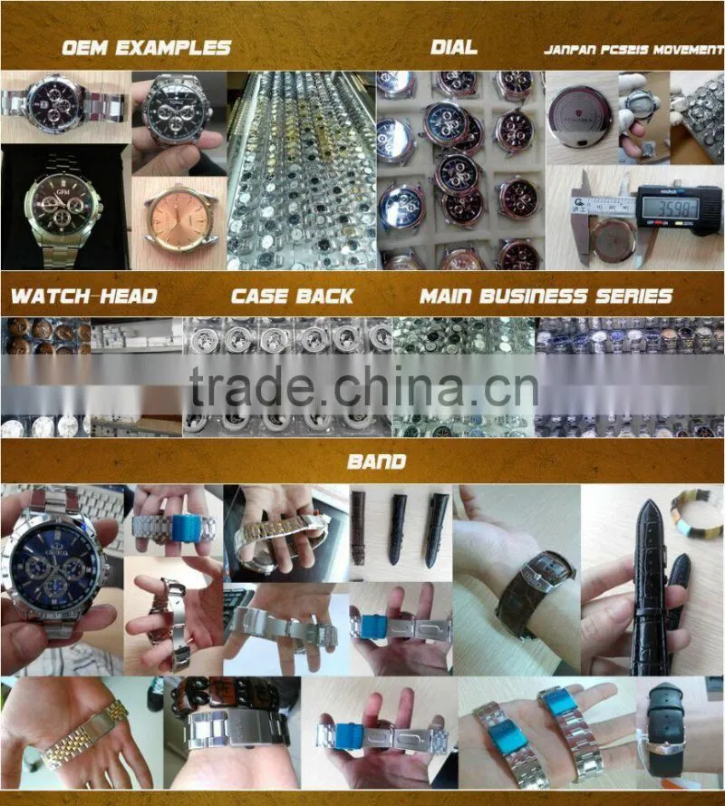 Made In China Factory Price japan movt Quartz watch stainless steel back