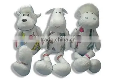 washable painting plush toy/plush painting toy/painting toy