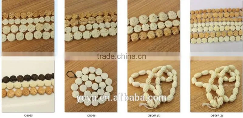 OB007 12mm English Letters Alphabet Dice Pattern White Cube Natural bone Beads