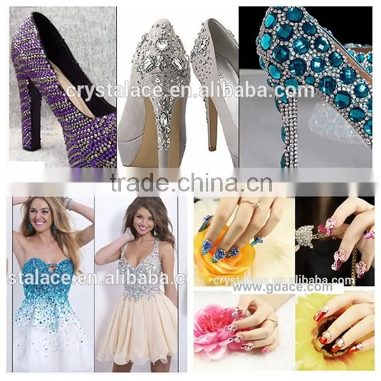 30,000pcs a bag 5mm Epoxy crystal non hot fix flat back rhinestones China factory price