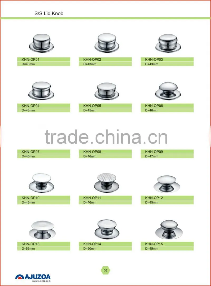 Stainless Steel Lid Knob for Cookware,KHN-OP01-OA15