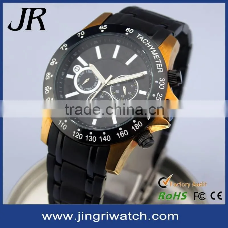 Top quality leather watch men stainless steel back water resistant watch for vogue watch men japan movt watches