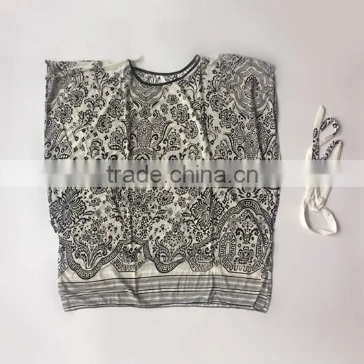 Elegant Vintage Black Floral White Color Fashion Blouse
