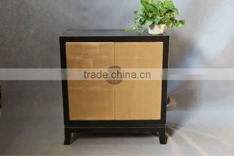 Chinese antique reproduction golden cabinet