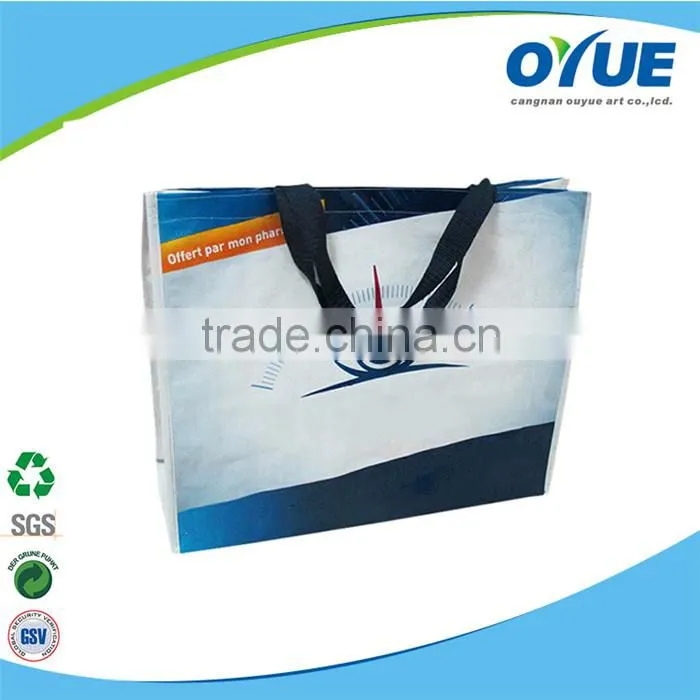 Wholesale eco recycled reuse pp woven shopping bag