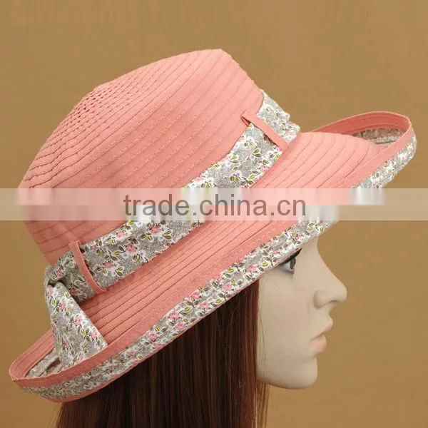 2014 fashionable woven paper hat for laydies/girls