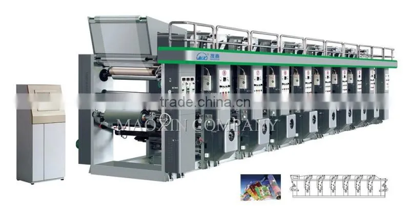 Semi-full automatic Eight colour Gravure Plastic Film Printing Machine