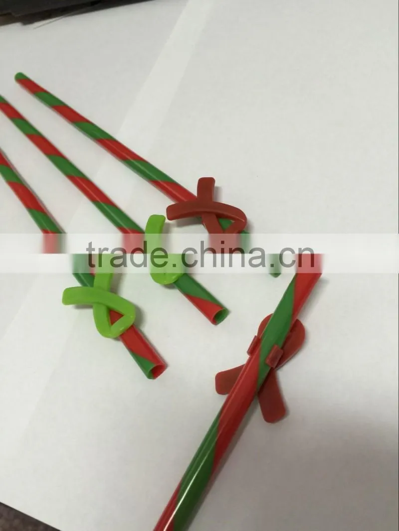Hard Plastic pp drinking straw for Christmas