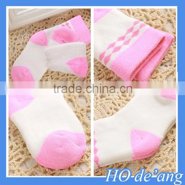 Hogift 2016 hot selling simple soft cotton baby socks thick warm socks for children MHo-210