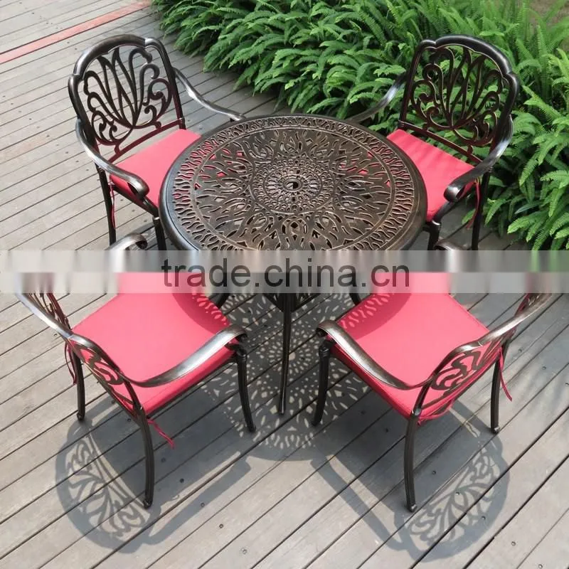 All Weather Bronze Black White Elizabeth European Style Heavy Duty Cast Aluminum Outdoor Garden Furniture