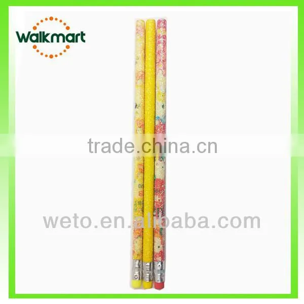 Beautiful wooden pencil with eraser