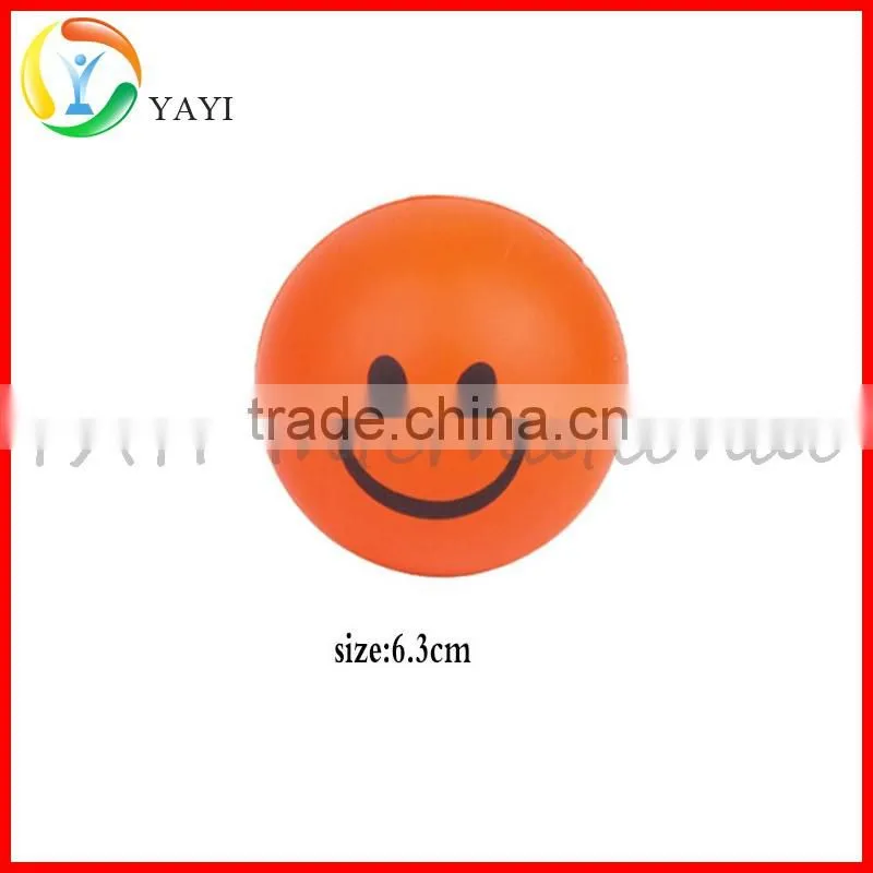 Hand Wrist Finger Exercise Stress Relief Happy Face PU Squeeze Ball