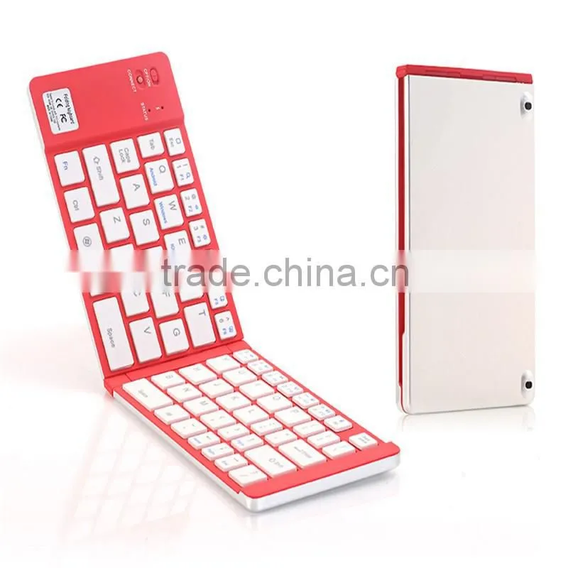 Universal Foldable Bluetooth Keyboard Slim Wireless Keyboard Compatible with Bluetooth-Enabled Tablet Devices & Smartphones