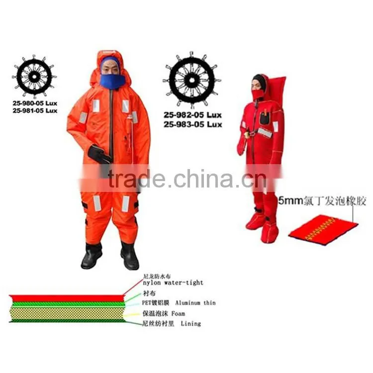 solas immersion suit/immersion suit/thermal insulation immersion suit