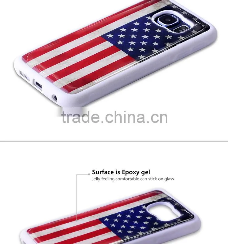 Custom epoxy gel skin back soft tpu cover case for Samsung and Samsung S6
