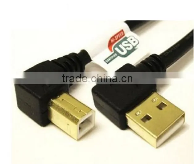 Printer USB cable USB AM to BM cable 90 degree