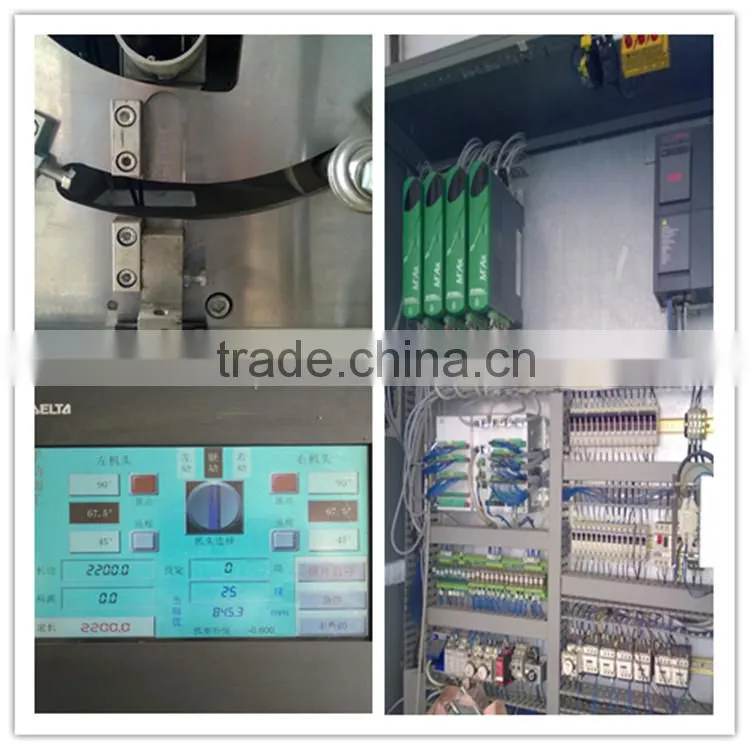 Double heads cnc cutting saw for aluminum profile with air filter ,air gun,and Automatic lubeication
