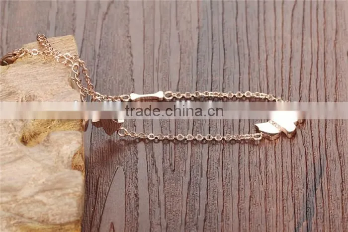 fashionable wholesale rose gold plated extension chain indian anklet jewelry