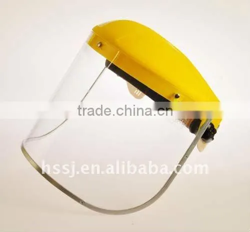 2016 safety helmet with PC face shield safety anti-impact face shield half helmet with face shield manufacturer in China