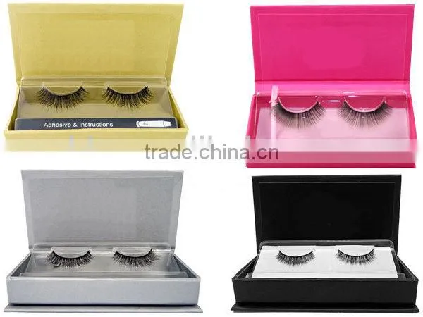 100% siberian luxury mink fur strip eyelashes
