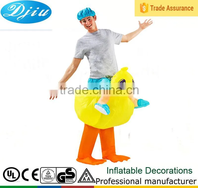 DJ-CO-177 yellow duck slippers inflatable body zorbing ball for kids