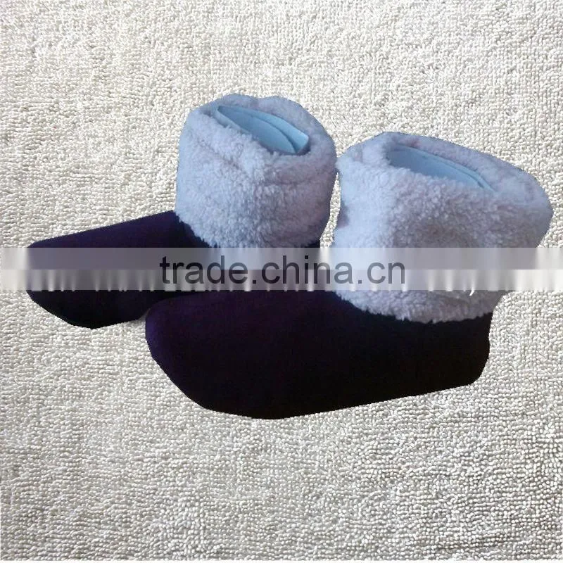 Colorful winter warm microsuede indoor ladies indoor ankel boots