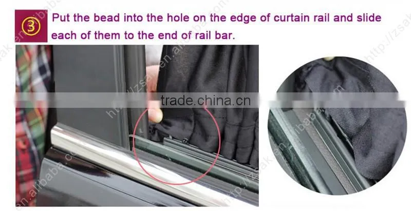 Polyester mesh fabric material and side window car sunshades roll up sunshades