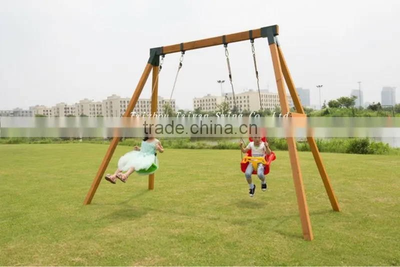 Simple Wooden Outdoor Swing Set TYS-S01