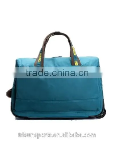 Wholesale high quality polyester duffle trolley bags sale with wheels