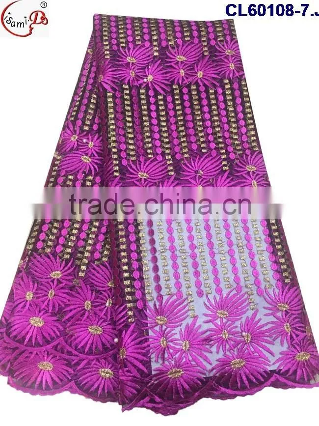newest design ladies prettey cl60108 french lace with high quality low price UK lace fabric wholssale