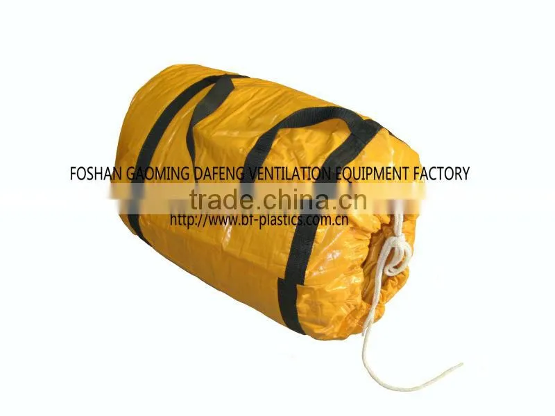 Portable fire resistant PVC air conditioner insulated round ductwork