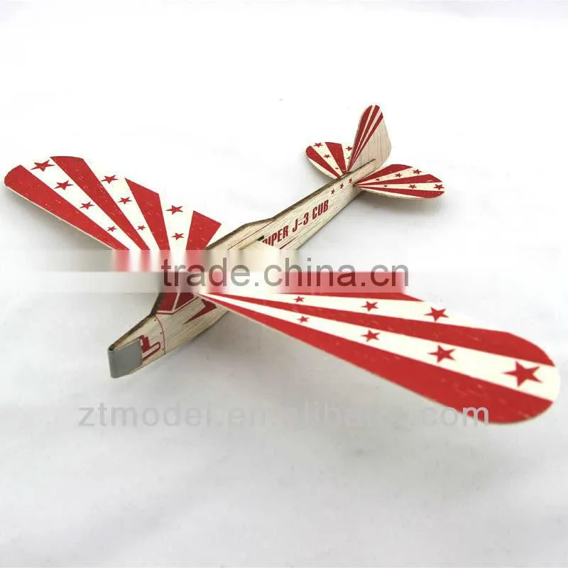 Balsa Wood Gliders Sky Boy J3 Pipe 12'' Balsa Hand Launch Glider Balsa Wood Planes Balsa Gliders