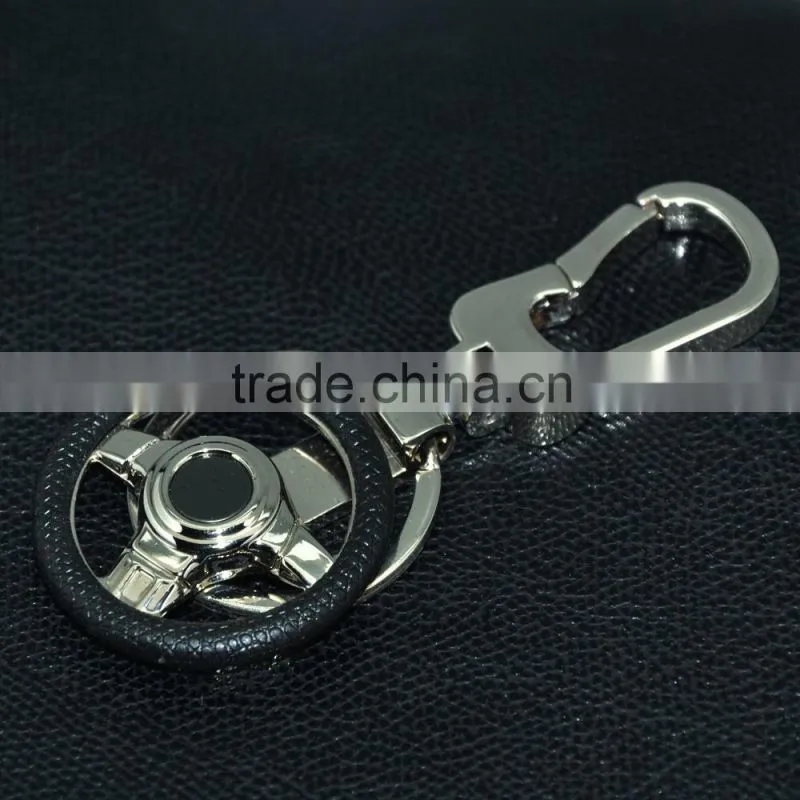 Fashion high quality carwheel shape metal keychain