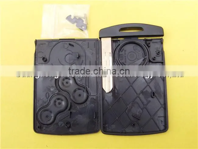 New keyless entry for Renault Koleos 4 buttons smart card key case replacement shell