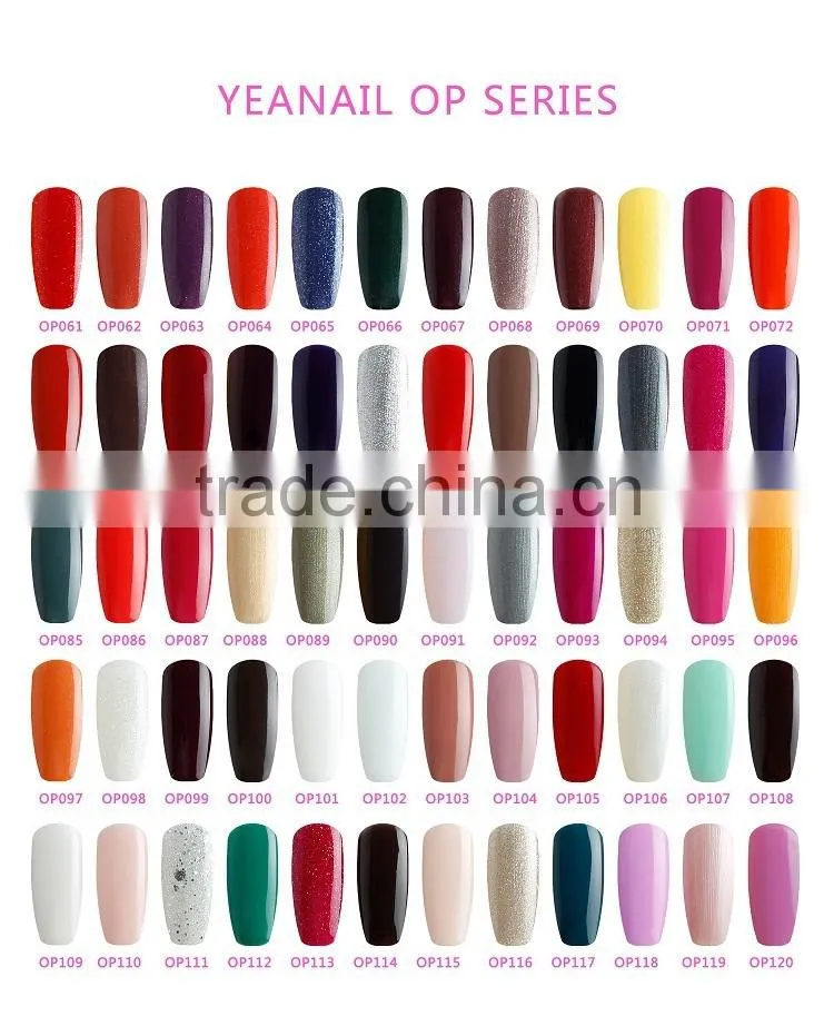 Beauty show YEANAIL 12ml bottle package 244 Opaque colors gel polish, nail polish, led/uv gel