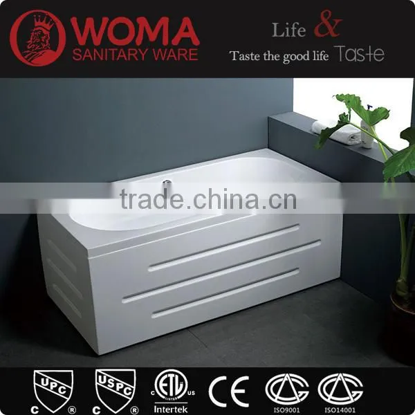 Q108 India acrylic bathtub square freestanding bathtub
