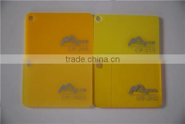 decorative orange color plastic acrylic sheet
