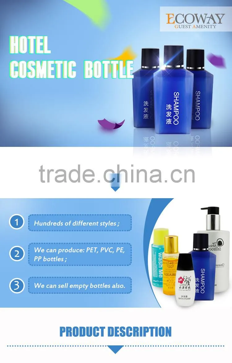 wholesale pink transparent hotel shampoo bottle plastic perfume spray bottle