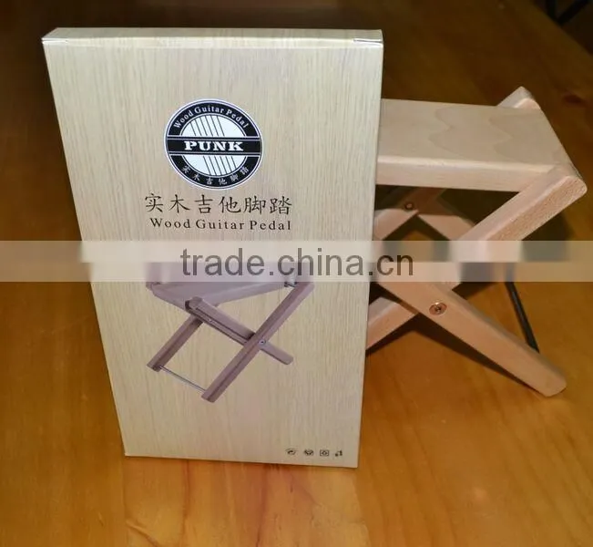 Punk Music Guitar Footstool Rest Pedal,wooden guitar footstool rest pedal