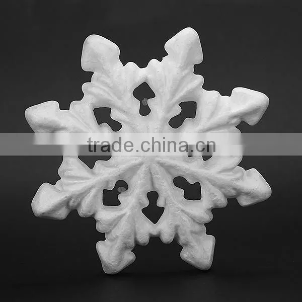 130mm white polystyrene christmas decoration snowflake