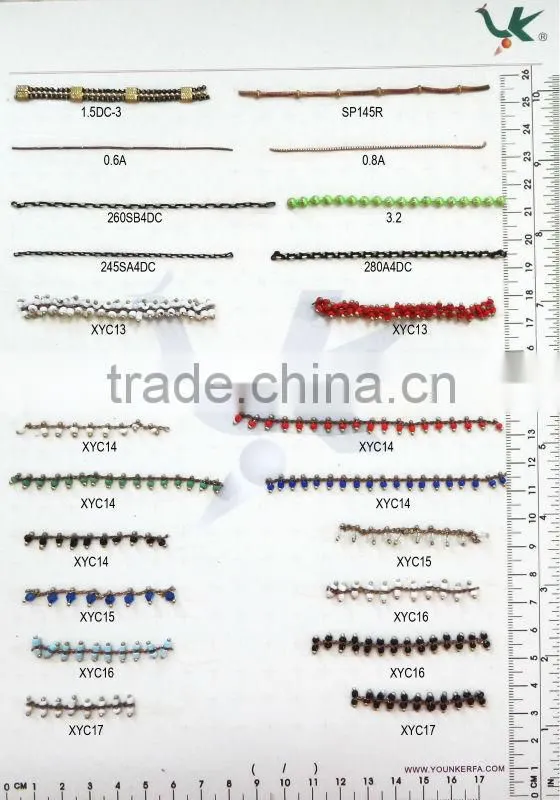 Wholesale 1.2DC Faceted Brass Ball Chain in different colours