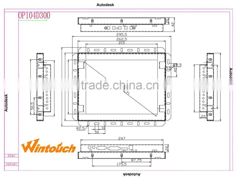 10.4 inch LCD LED Touch Screen Monitor without Case